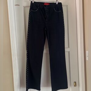 NYDJ Black Rhinestone Embellished Jeans